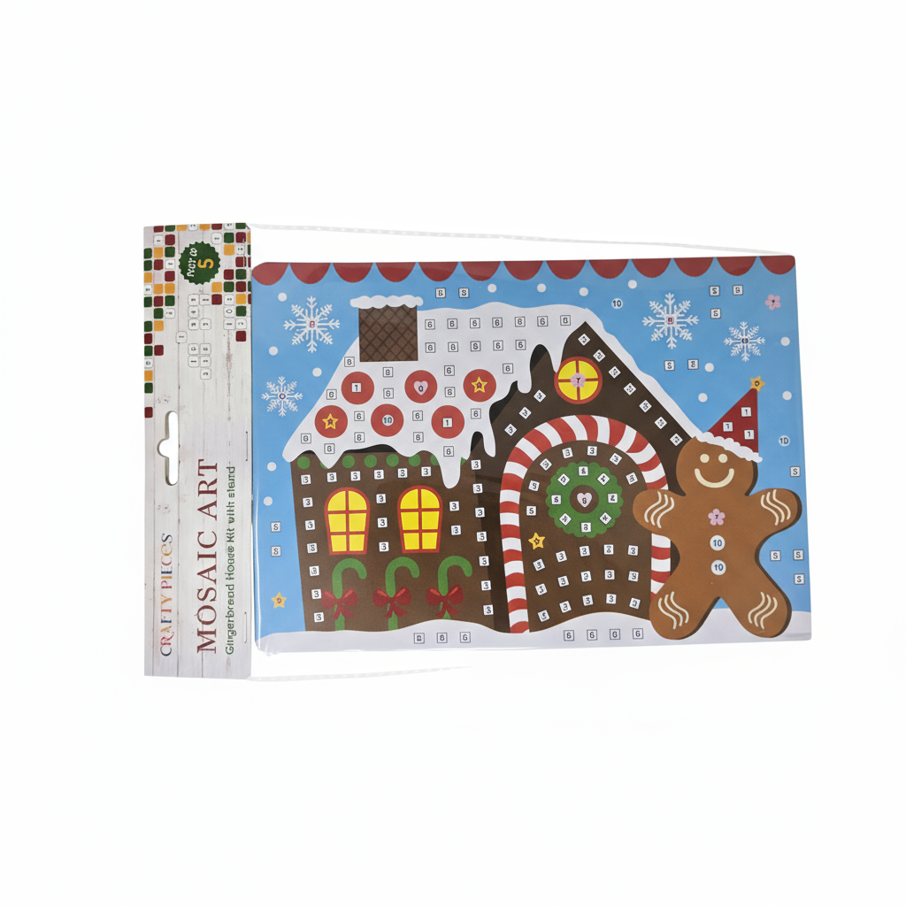 Mosaic Art Gingerbread House Kit Pack of 5