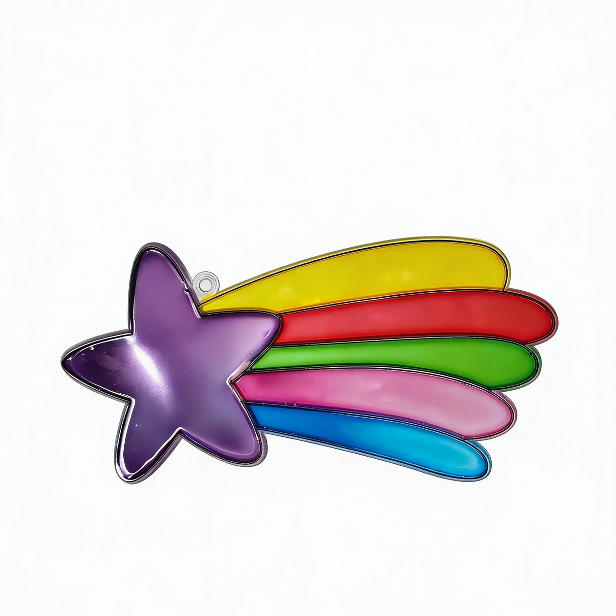Suncatcher  -  Shooting Star  -   Pack of 5 with Suction Hooks