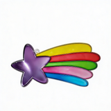 Suncatcher  -  Shooting Star  -   Pack of 5 with Suction Hooks