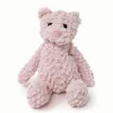 Heartbeat Stuffed Bear Flopsy Pink Teddy (10"")
