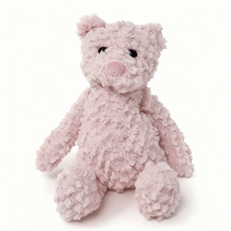 Heartbeat Stuffed Bear Flopsy Pink Teddy (10"")