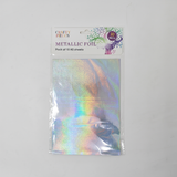 Metallic Foil - Silver - Pack of 10 A5 Sheets