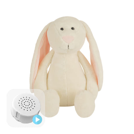 Flopsy Cream Bunny 16" Baby Heartbeat Bear
