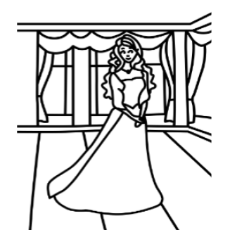 A4 Lady in the Ballroom Sand Art Picture (25 Pack)