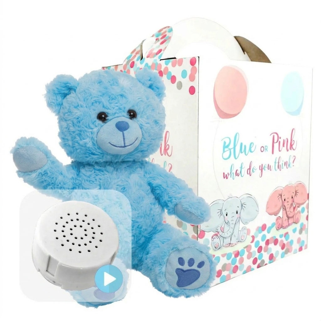 Berry the Blue Bear 16" Gender Reveal Heartbeat Bear