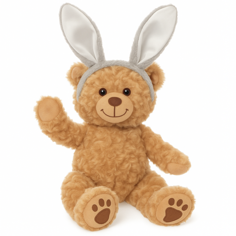 Bunny Ears Grey with White Ears
