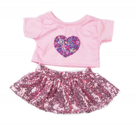 Pink Top & Sequin Skirt