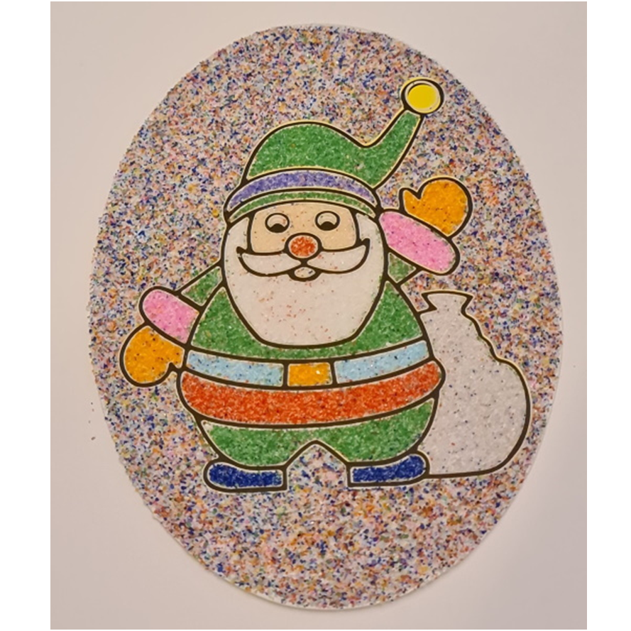 Santa Oval Sand Art Picture (10 Pack)