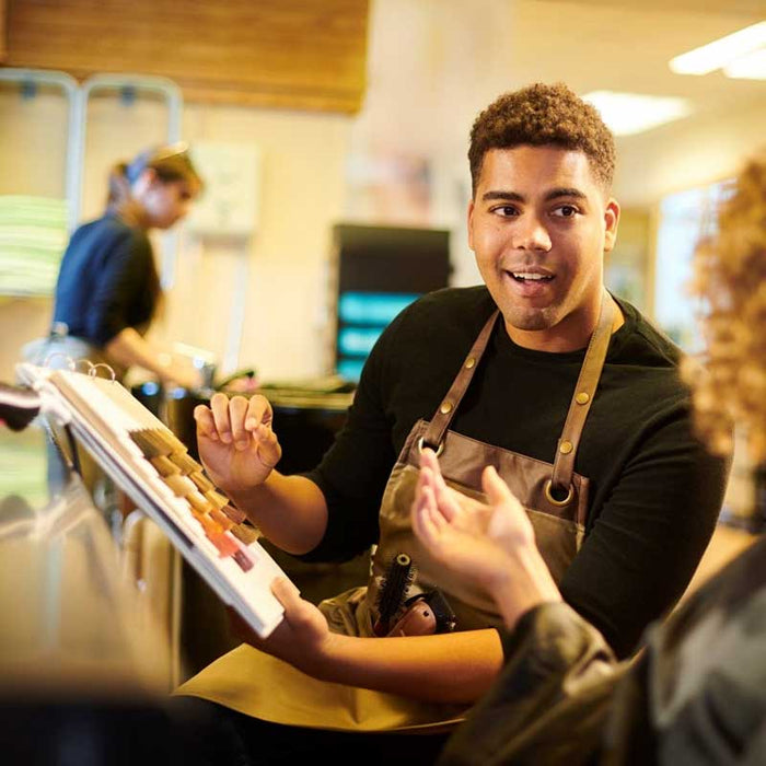 A staff member getting his secret shopper results