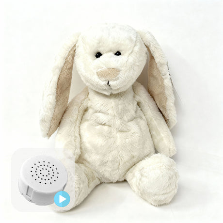 Flopsy Cream Bunny 10" Baby Heartbeat Bear