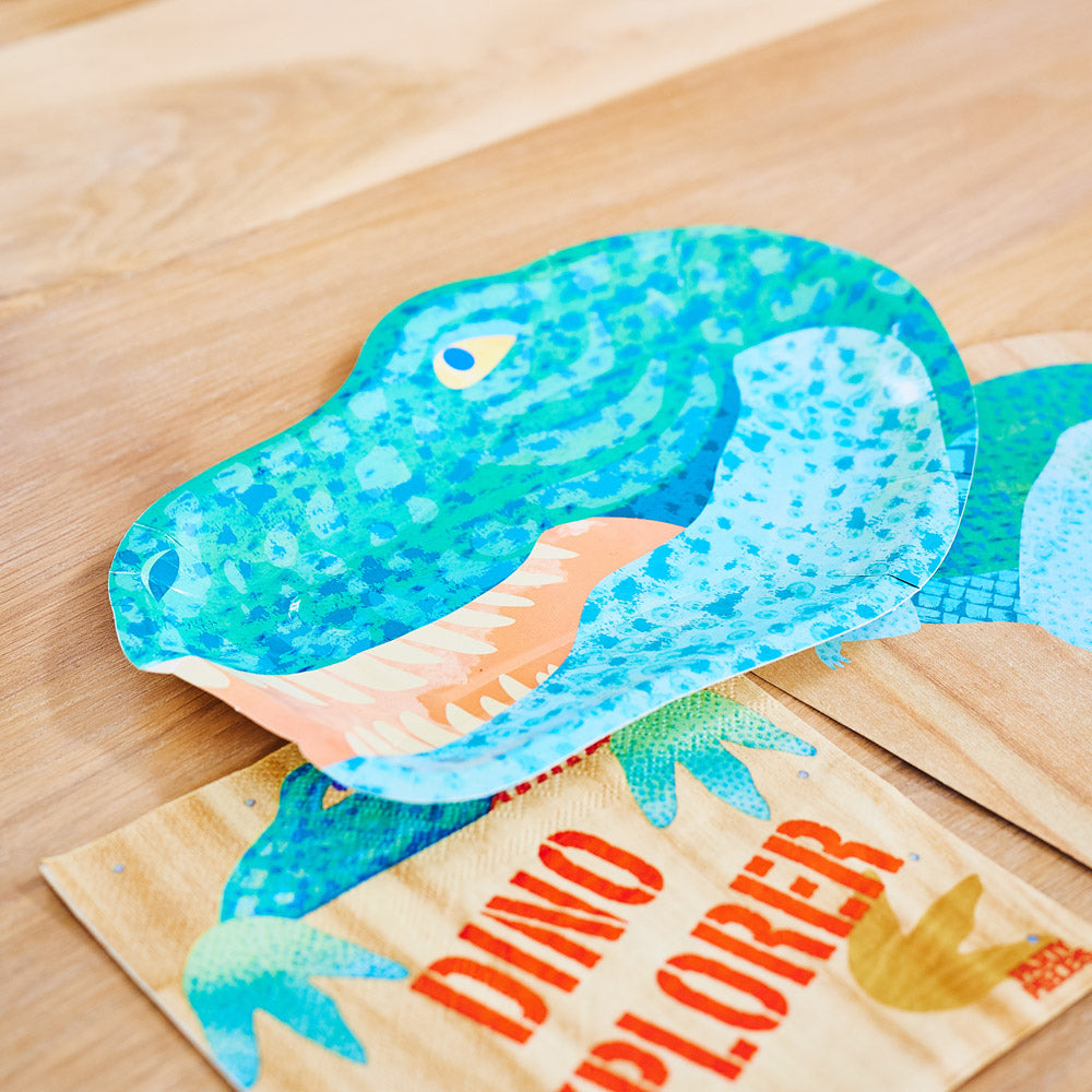 Dino Explorer Paper Party Plates (x8)