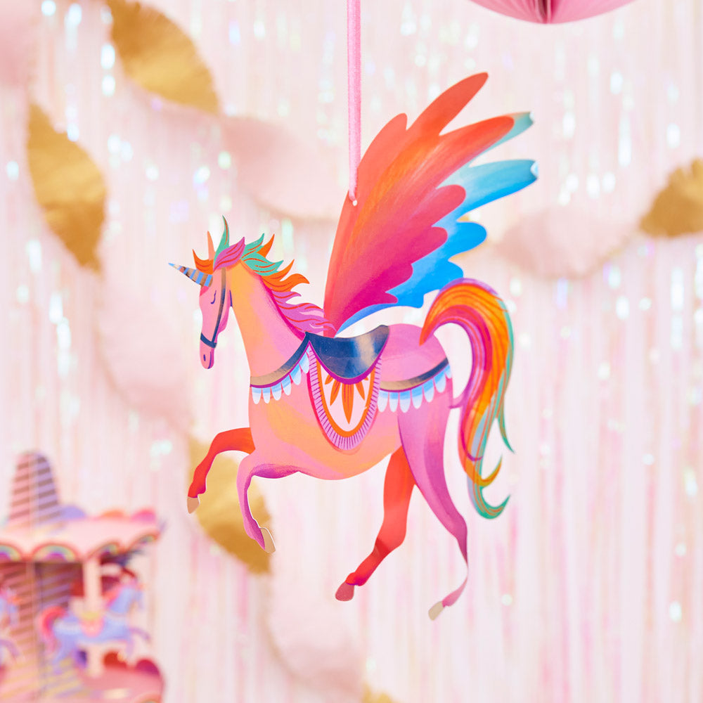 Unicorn Fairy Princess Honeycomb Decorations (x5)