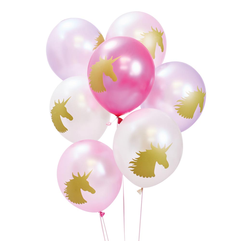 Unicorn Fairy Princess Latex Balloons (x12)