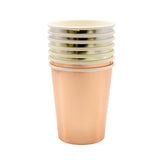 Assorted Metallics - Paper Party Cups (x8)