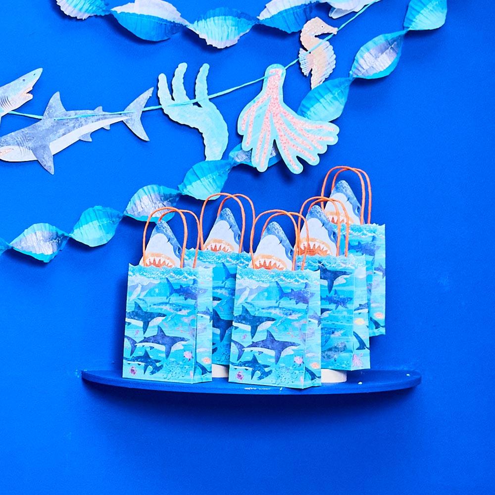 King of the Sea Paper Party Bags with Fact Cards (x6)
