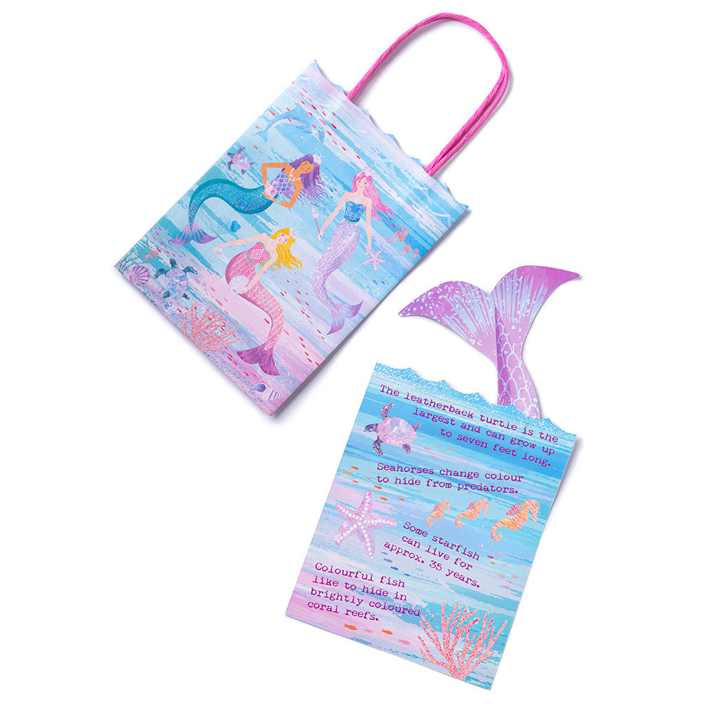 Queen of the Sea Paper Party Bags with Sea Life Fact Cards (x6)