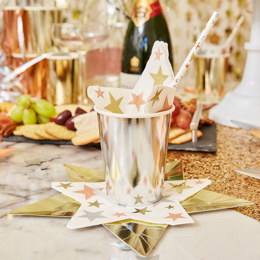 Star Shaped Paper Party Napkins (x16)
