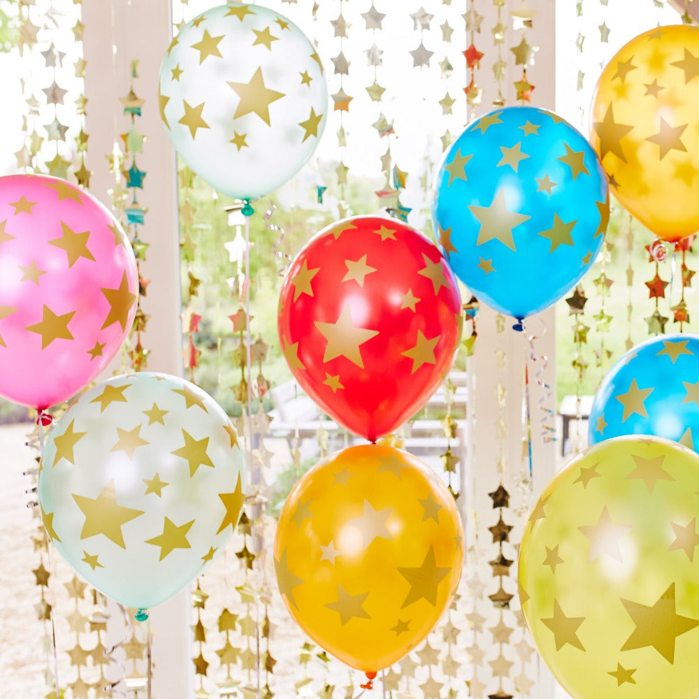 Shooting Star Party Latex Balloons (x12)