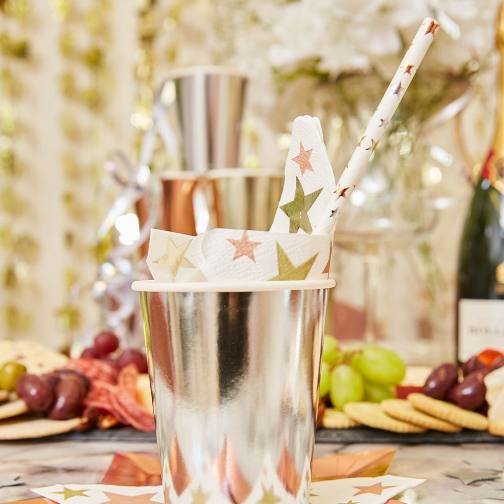 Star Shaped Paper Party Napkins (x16)