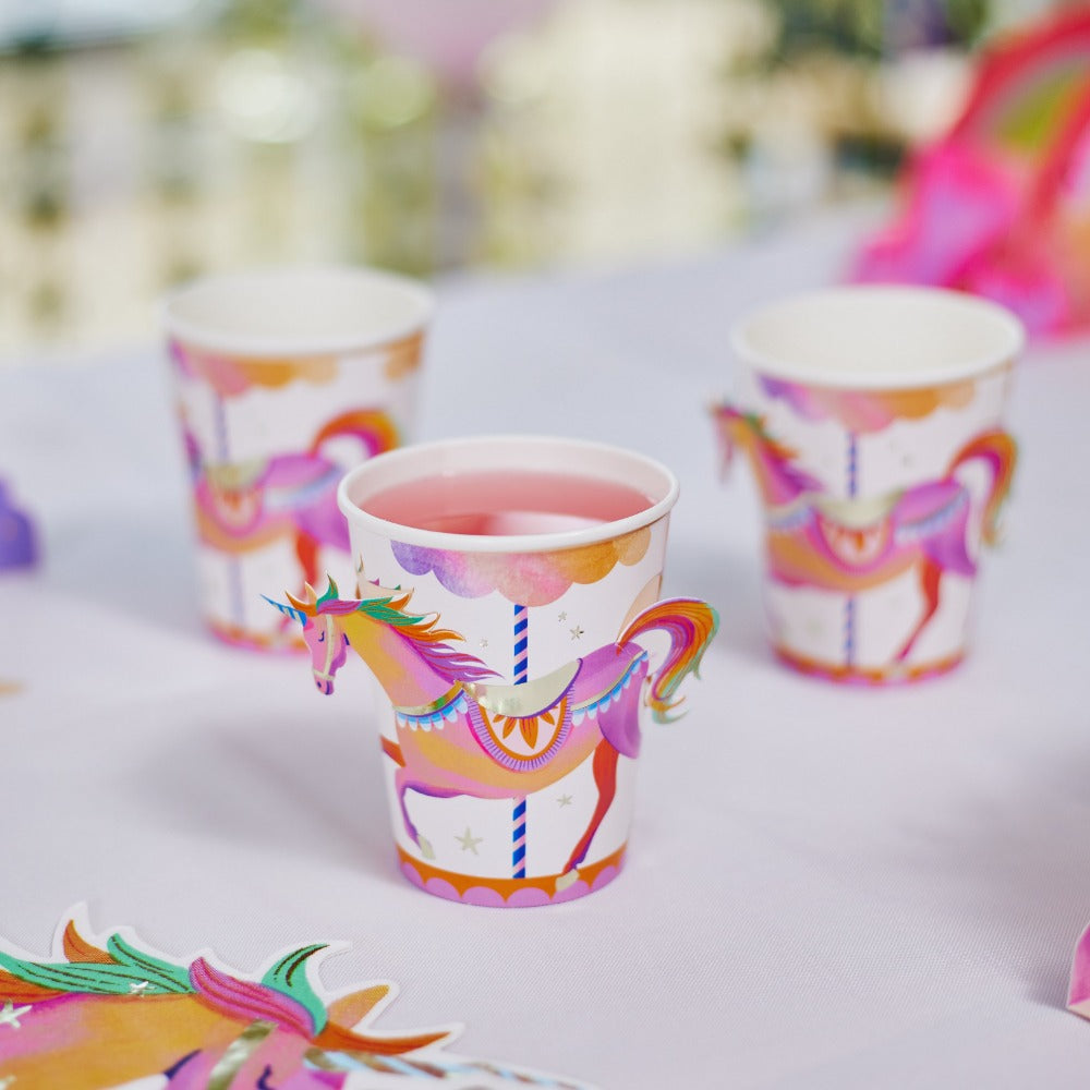 Unicorn Fairy Princess Paper Party Cups (x8)